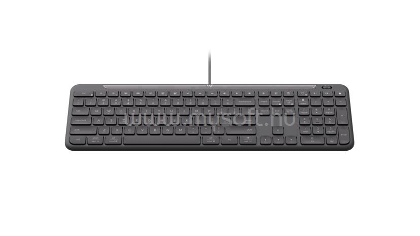 LOGITECH K620 FOR BUSINESS Signature Slim vezetékes billentyűzet amerikai angol lokalizáció (grafitszürke)