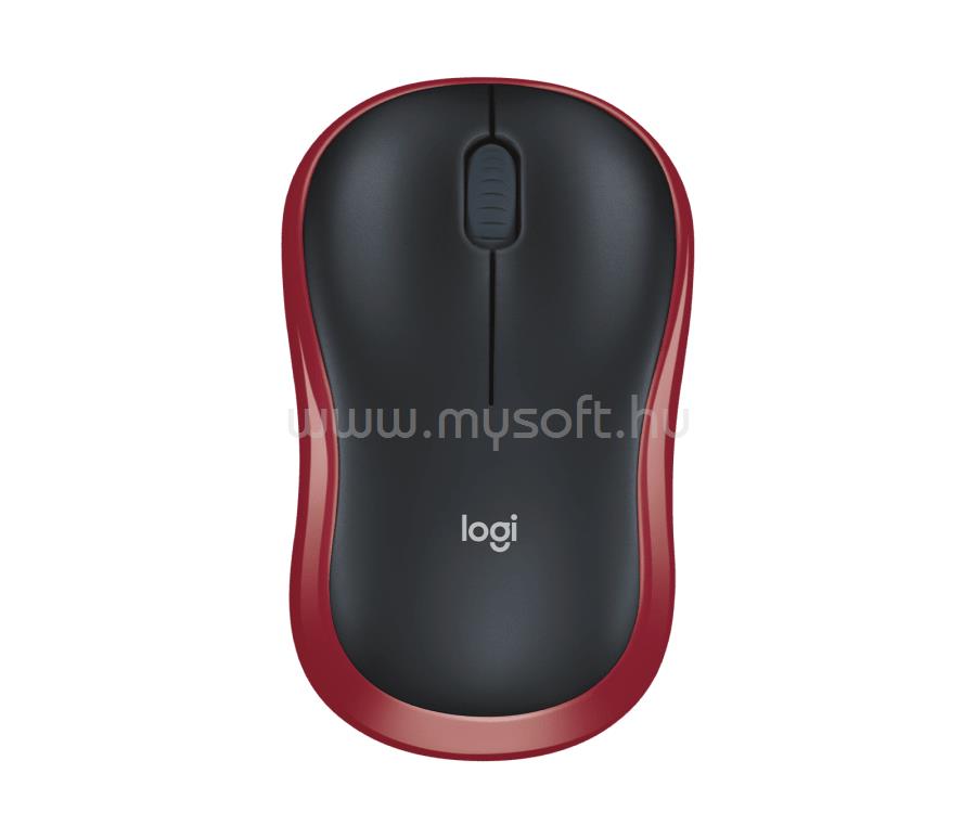 LOGITECH M185 vezeték nélküli optikai egér (piros)