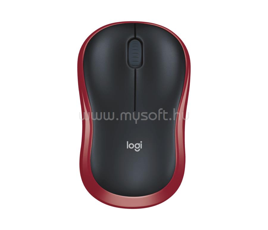 LOGITECH M185 optikai vezeték nélküli egér (piros)