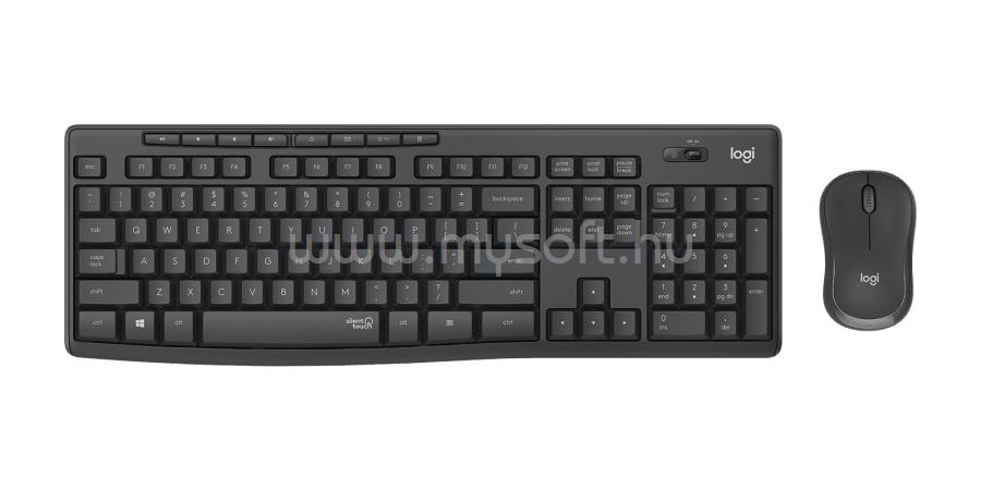 LOGITECH MK295 SILENT COMBO vezeték nélküli billentyűzet + egér német lokalizáció (grafitszürke)