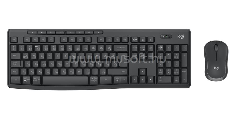 LOGITECH MK370 vezeték nélküli billentyűzet + egér (magyar, grafitszürke)