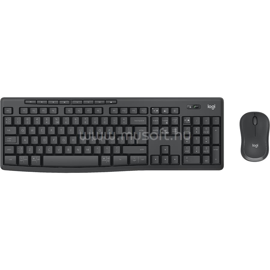 LOGITECH MK370 vezeték nélküli billentyűzet + egér angol lokalizáció (grafitszürke)