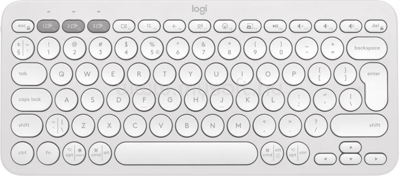 LOGITECH Pebble Keys 2 K380s bluetooth vezeték nélküli billentyűzet angol lokalizáció (fehér)