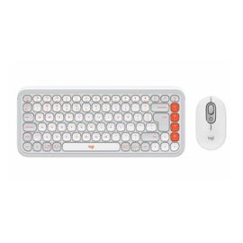 LOGITECH Pop Icon Combo vezeték nélküli billentyűzet + egér angol lokalizáció (narancssárga/piszkosfehér) 920-013141 small