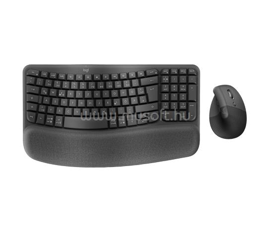 LOGITECH WAVE KEYS AND LIFT COMBO vezeték nélküli billentyűzet + egér amerikai angol lokalizáció (grafitszürke)