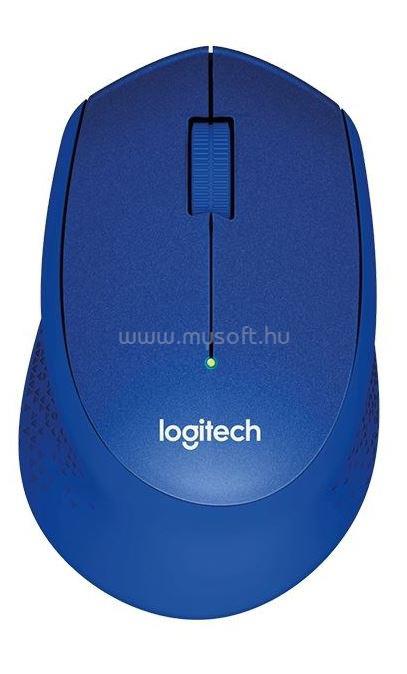 LOGITECH M330 Silent Plus vezeték nélküli optikai egér (kék)