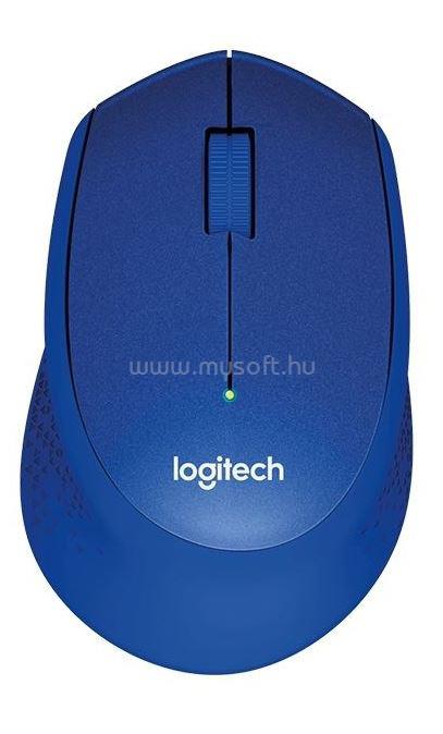 LOGITECH M330 Silent Plus optikai vezeték nélküli egér (kék)