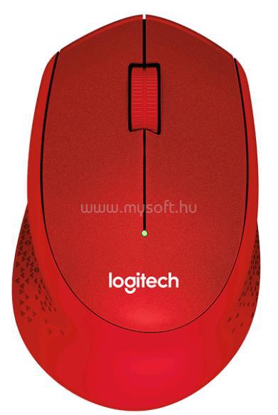 LOGITECH M330 Silent Plus vezeték nélküli optikai egér (piros)