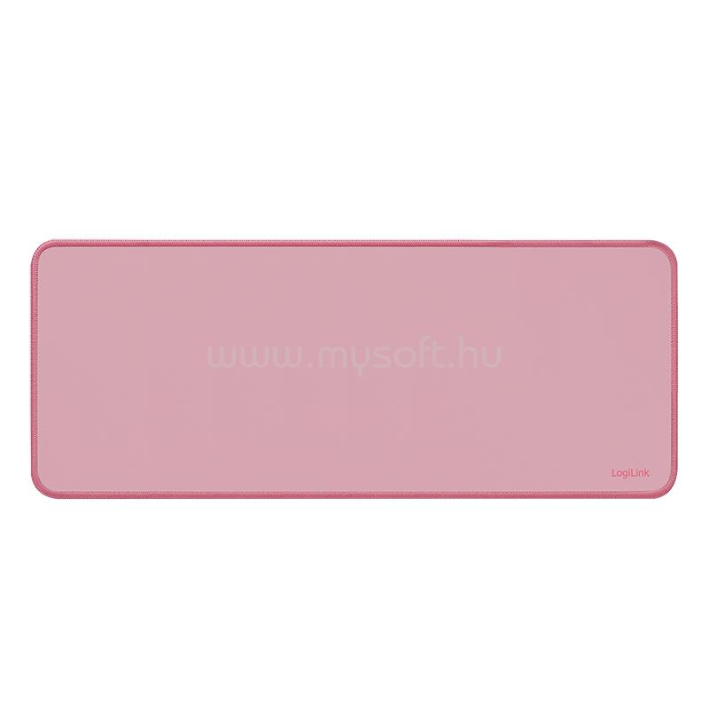 LOGILINK 70x30 cm-es XXL méretű íróasztali alátét, szuper puha, billentyűzetnek, egérnek és egyéb kiegészítőknek (rózsaszín)