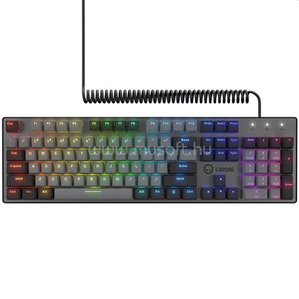 LORGAR Azar 514 RGB mechanikus  gamer vezetékes billentyűzet angol lokalizáció (fekete)