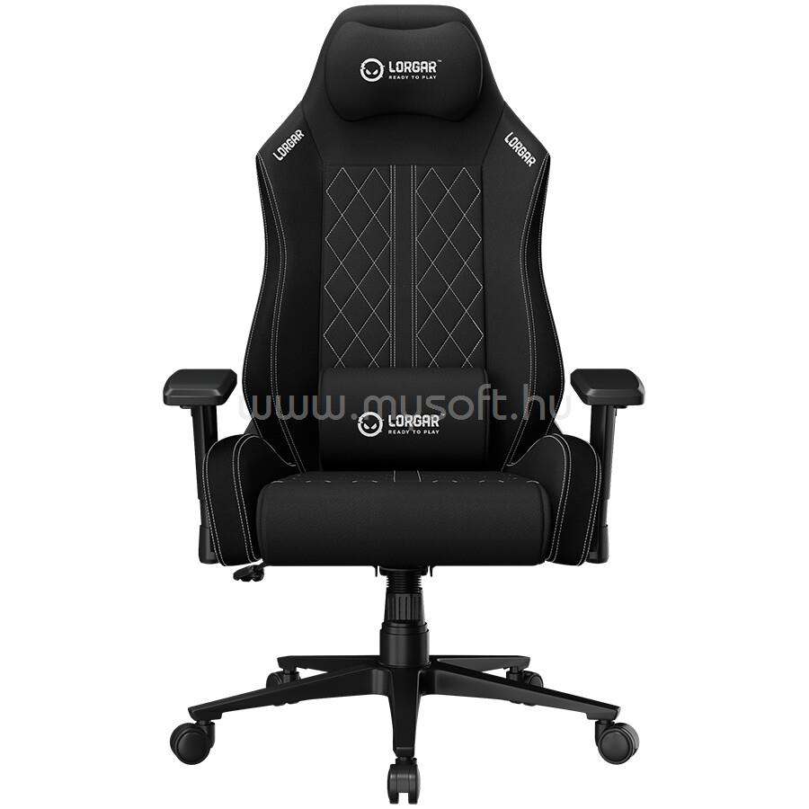 LORGAR CHA41, Ergonomic Gaming Chair Advanced, premium anti-stain fabric, Black/white
