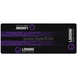 LORGAR RX1FM, Sim Racing Floor Mat Advanced, Stitched edge, 1,700X700X3 mm, Black/purple LRG-RX1FM small