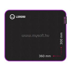 LORGAR Main 313 360x300x3mm fekete/lila egérpad LRG-GMP313 small