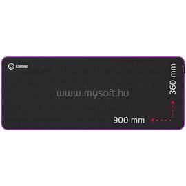 LORGAR Main 319 900x360x3mm fekete/lila egérpad LRG-GMP319 small