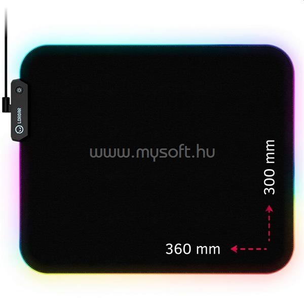 LORGAR Steller 913 360x300x3mm egérpad (fekete)