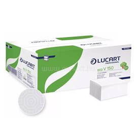 LUCART Kéztörlő 2 rétegű V hajtogatású 150 lap/csomag 20 cs/karton EcoLucart_863062 fehér LUCART_43945 small