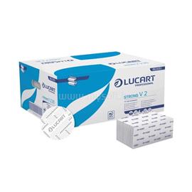 LUCART Kéztörlő 2 rétegű V hajtogatású 190 lap/cs 20 cs/karton Strong Lucart_863045 hófehér LUCART_44453 small
