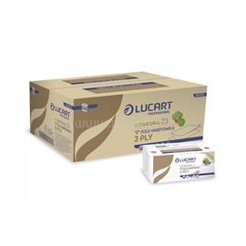 LUCART Kéztörlő 3 rétegű Z hajtogatású 198 lap/csomag 18 cs/karton Z3 EcoNatural Lucart_864075J havanna barna LUCART_46393 small