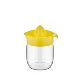 LUXPLASTIC IRIS C-00136 Fresia citromfacsaró üveg tárolóval 425ml, narancs vagy citromsárga színű C-00136 small
