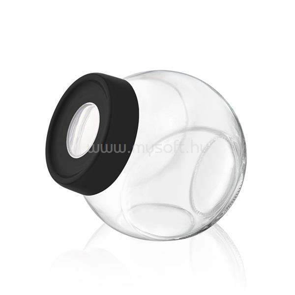 LUXPLASTIC IRIS C-00225 Ring billenthető üveg tároló 750ml, fekete, elfántcsont vagy szürke színű