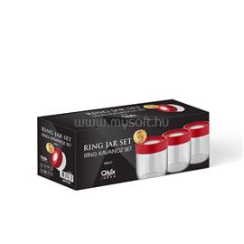 LUXPLASTIC IRIS C-00379 Ring üveg tároló szett 3 darabos 3*425ml C-00379 small