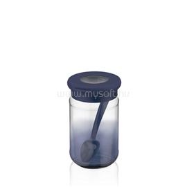 LUXPLASTIC IRIS C-00488 Rainbow indigókék üveg tároló kanállal 380ml C-00488 small