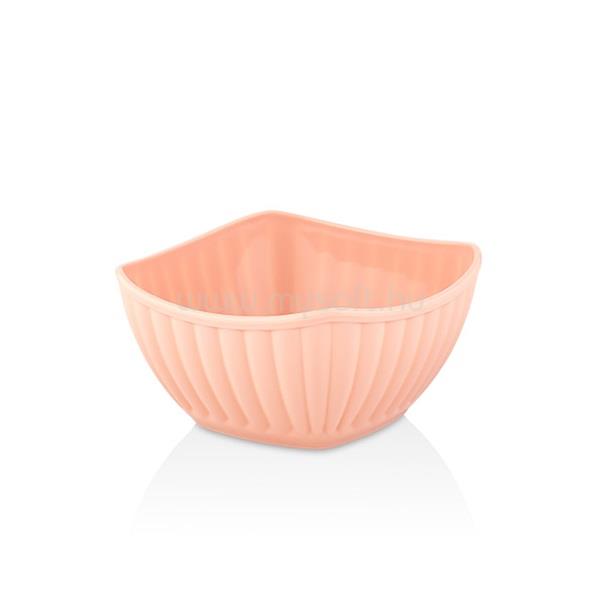 LUXPLASTIC IRIS L-00651 Viva snack négyszögletes tál rózsaszín 300ml