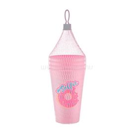 LUXPLASTIC IRIS L-00732 Lemonade 4 darabos pohár szett 4*450ml, sárga, kék vagy rózsaszín L-00732 small