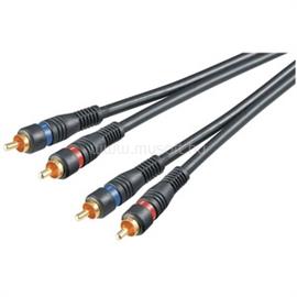M-CAB RCA CONNECT CABLE HQ OFC BK 2.0M 2X M/M GOLD 2X SHIELDED 7200174 small
