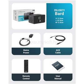 MAJORITY Internet rádió - Bard (100W, Bluetooth, FM Rádió, Spotify, USB, Távírányító) MAJORITY_1000002836 small