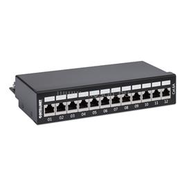 MANHATTAN asztali patch panel - CAT6A FTP árnyékolt patch panel, 12 portos, Fekete MANHATTAN_720915 small