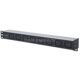 MANHATTAN elosztó - 19" 1U Rackmount elosztó, 8db C19 aljzat, 2m eltávolítható kábel, ki-be kapcsológomb MANHATTAN_163613 small