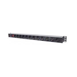 MANHATTAN elosztó - Vertikális Rackmount elosztó, 12 aljzat, 1.6m, túláram elleni védelem, ki-be kapcsológomb MANHATTAN_714044 small