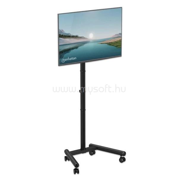 MANHATTAN gurulós TV állvány -  1db monitor, TV részére, dönthető (max. VESA : 200 x 200)(13" - 50"-ig)