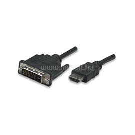 MANHATTAN Kábel - HDMI to DVI ( 3m; HDMI 19 pin - DVI-D Dual Link, Fekete) MANHATTAN_372510 small