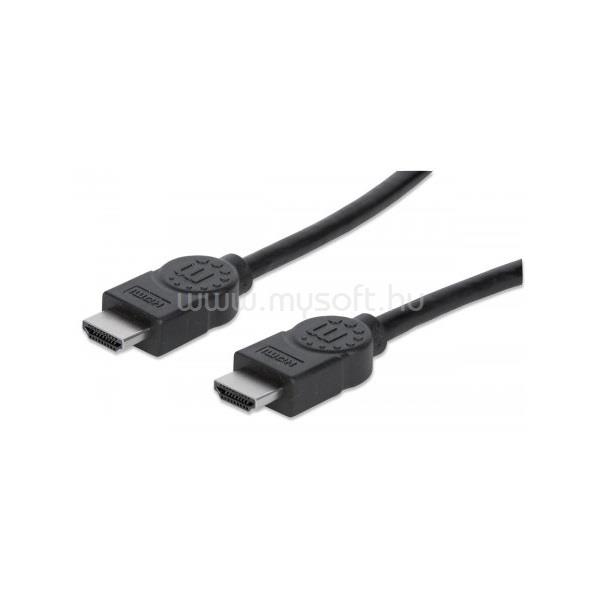 MANHATTAN Kábel - HDMI to HDMI (Ethernet HEC, ARC, 3D, 4K,  Shielded,  2m, Fekete)