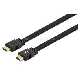 MANHATTAN Kábel - HDMI to HDMI lapos változat (HDR, HEC, ARC, 8K@60Hz, HDR,  5m, Fekete) MANHATTAN_355636 small