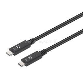 MANHATTAN Kábel - USB-A Male to USB-C Male, 1m, 100W/5A, 4K@60Hz, Fekete MANHATTAN_355223 small