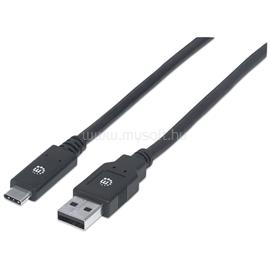 MANHATTAN Kábel - USB-A Male to USB-C Male, 2m, Fekete MANHATTAN_354974 small