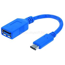 MANHATTAN Kábel - USB-C átalakító Type-C Male to Type-A Female, 15cm, Kék MANHATTAN_353540 small