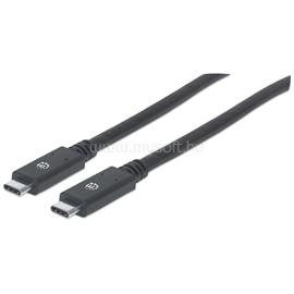 MANHATTAN Kábel - USB-C Male to USB-C Male, 2m,  60W/3A, 4K@60Hz, Fekete MANHATTAN_354905 small