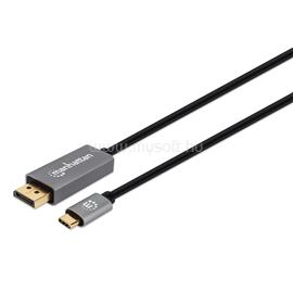 MANHATTAN Kábel - USB-C to DisplayPort 1.4 kábel (aranyozott, 4K@120Hz, 2m, Fekete) MANHATTAN_354844 small
