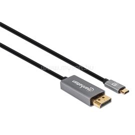 MANHATTAN Kábel - USB-C to DisplayPort 1.4 kábel (aranyozott, 4K@120Hz, 3m, Fekete) MANHATTAN_354851 small