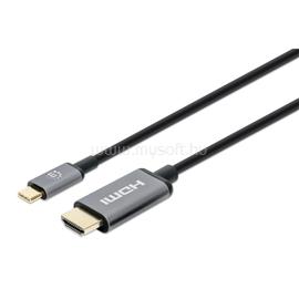 MANHATTAN Kábel - USB-C to HDMI aranyozott, 2m, Fekete MANHATTAN_153607 small