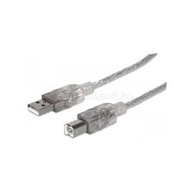 MANHATTAN Kábel - USB nyomtató kábel (USB2.0, 180cm, Szürke) MANHATTAN_333405 small