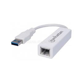 MANHATTAN Kábel átalakító - USB3.0 to RJ45 (10/100/1000, Fehér) MANHATTAN_506847 small