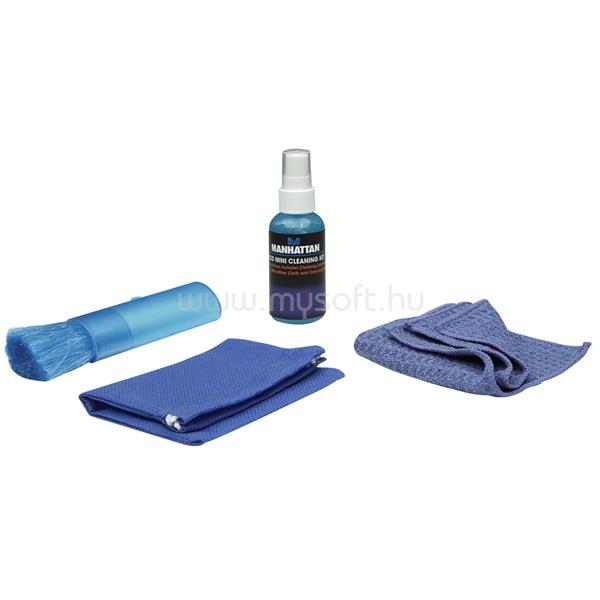 MANHATTAN LCD tisztító - Kit, Alkohol Mentes, Tisztító kendővel, ecsettel 60ml