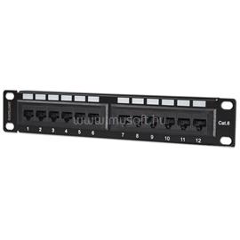 MANHATTAN Patch panel - CAT6 UTP árnyékolatlan patch panel, 12 portos, 10" 1U, Fekete MANHATTAN_720748 small