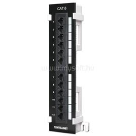 MANHATTAN Patch panel - Falra szerelhető, CAT6 UTP árnyékolatlan patch panel,  12 portos, 10" 1U, Fekete MANHATTAN_560269 small