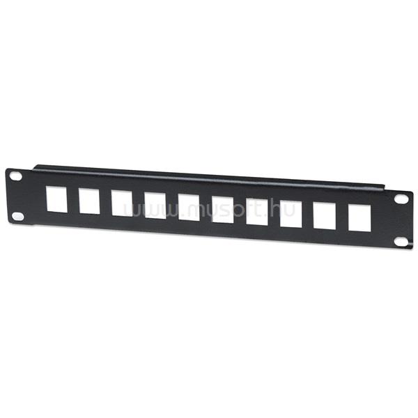MANHATTAN Patch panel - Üres patch panel, 10 portos, 10" 1U, Fekete